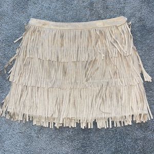 Tan Fringe Skirt — Forever 21 — size L